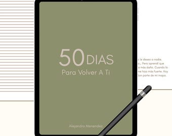 Libro digital sanacion y autoexploracion/ Journal imprimible "50 Dias Para Volver A Ti"