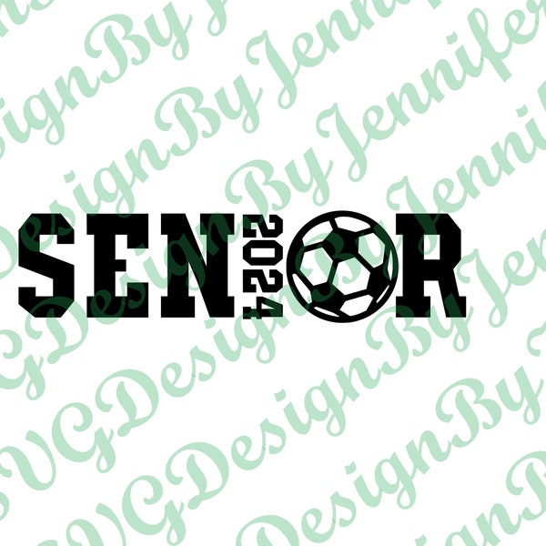 Senior 2024 Soccer in SVG, and PNG format