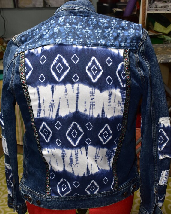 Jean Jacket, Denim, Patchwork, Upcycled - Etsy