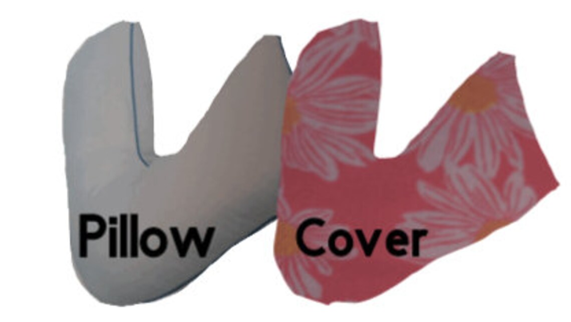 Side Sleeper Pillow Case Lshape Contour Etsy