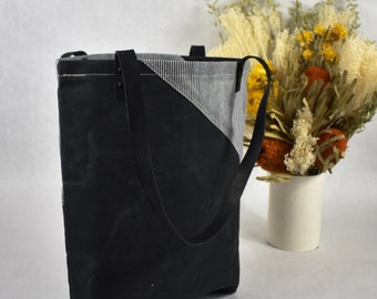 Waxed Canvas Tote, Tote bag for women, Canvas Market Bag, Reusable Shopping Bag, Canvas Work Bag, work bag women laptop, work bag tote