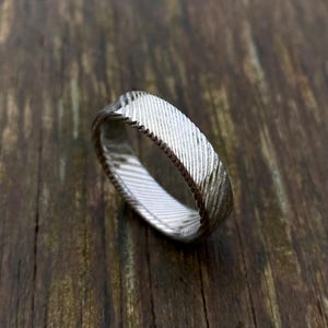 Damascus Steel Ring - Handmade Ring - Stainless Steel Damascus Ring - Twisted Damascus Steel Ring - Customizable Ring image 5