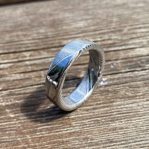 Damascus Steel Ring - Handmade Ring - Stainless Steel Damascus Ring - Twisted Damascus Steel Ring - Customizable Ring image 19