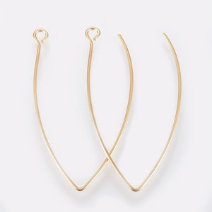 5  pairs of 304 Stainless Steel Earring Hooks gold color