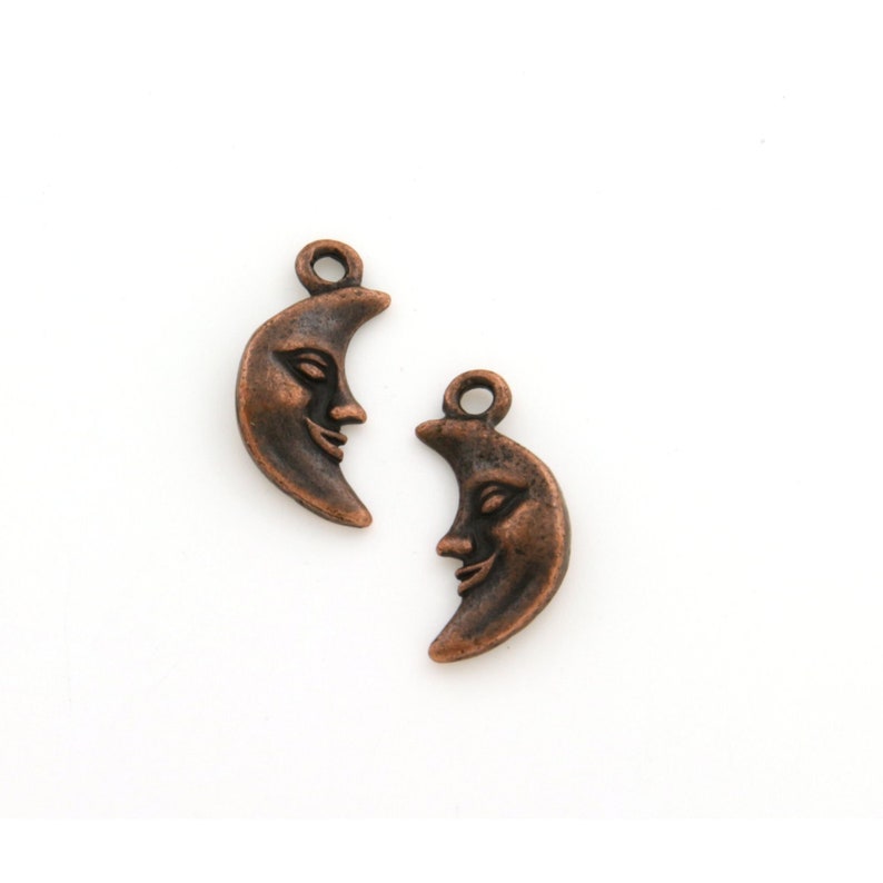 moon 10 pieces Tibetan Style Alloy Pendants