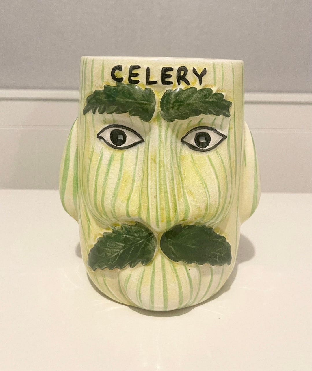 Mr Celery Head Quirky Rare Vintage Prince Kensington Mr Etsy