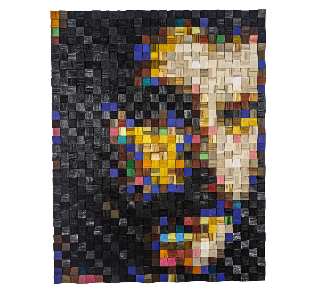 Wood Mosaic Wall Art Wood Wall Art Wooden Wall Sculpture Etsy