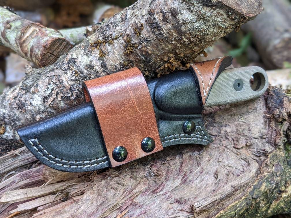 Esee Izula 2 leather scout sheath. Scout Ant design