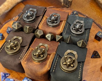 Leather Dice Box,  Bag of Holding, Leather Dice bag