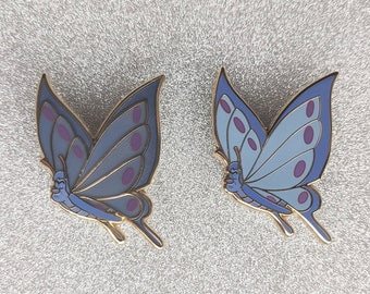 Alice in Wonderland caterpillar butterfly enamel fantasy pin