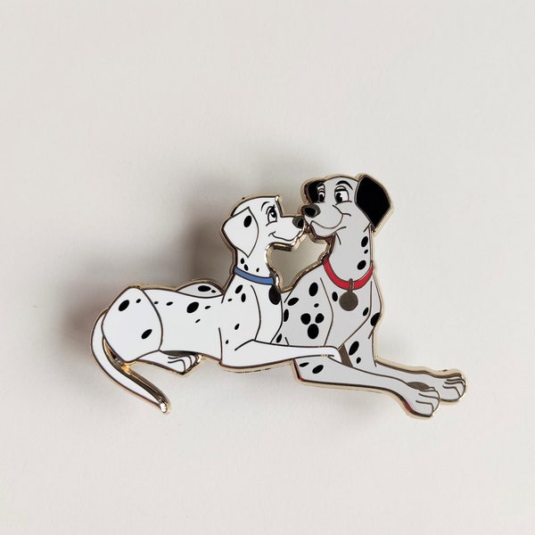 Pongo & Perdita 101 dalmatians dog enamel fantasy pin