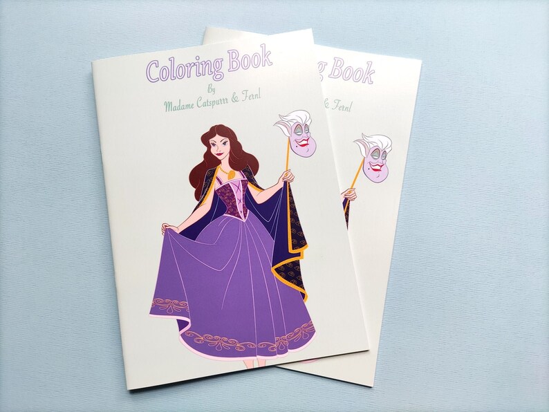 Little Mermaid Vanessa Coloring Book Stationery Gift | Etsy