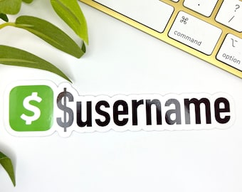 Custom Cash App Username Sticker