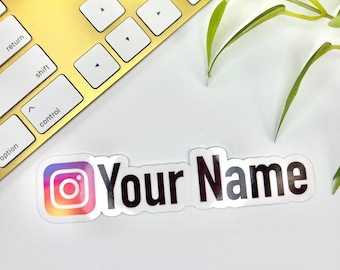 Custom Instagram Name Sticker