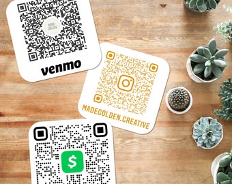 Custom QR Code Sticker | Payment | Social Media | Digital Business Card