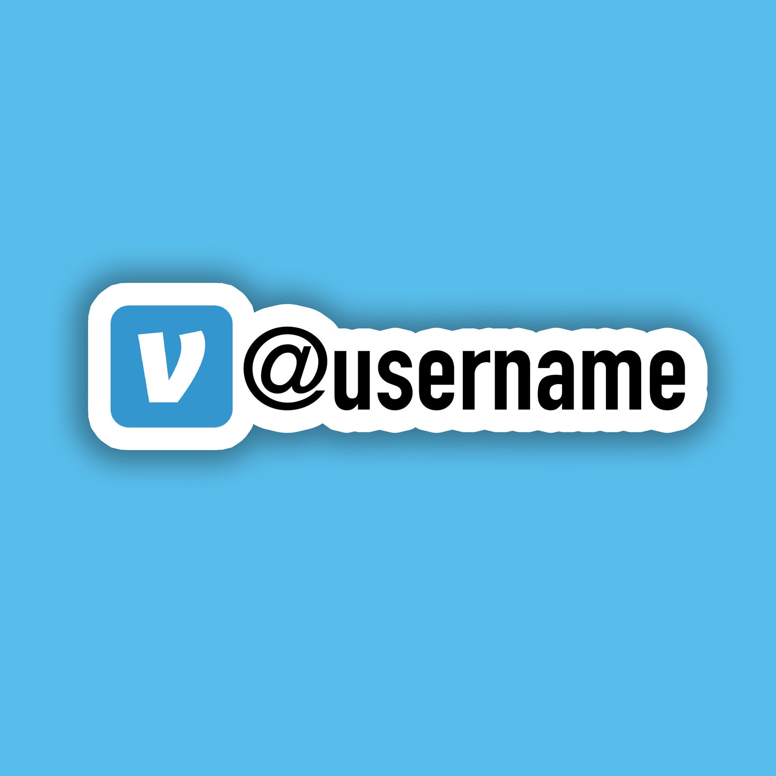 Custom Venmo Username Sticker Etsy