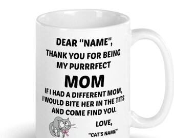 Personalized Cat Gifts For Women, Cat Mom Gifts, Cat Mom Mug, Best Cat Mom Ever, Funny Cat Gift, cat mom, Cat Lover Gifts, Cat Lady, Cat Cup