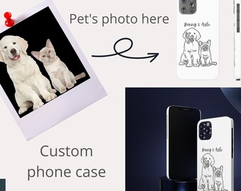 Phone Cases Custom for Dog Kawaii Pet Name and Photo Personalized Gifts Customized Pet iPhone Case Cat Costum Phone Case Pet Memorial Gift
