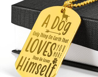 Personalized Memorial Dog Tag - Pet Remembrance Necklace, Dog Memorial Chain