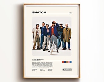 A3 A4 Sizes Snatch Classic Movie Poster Canvas Framed Art Print