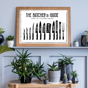 The Butcher&rsquo;s Guide Print Butcher&rsquo;s Guide Wall Art - Etsy UK