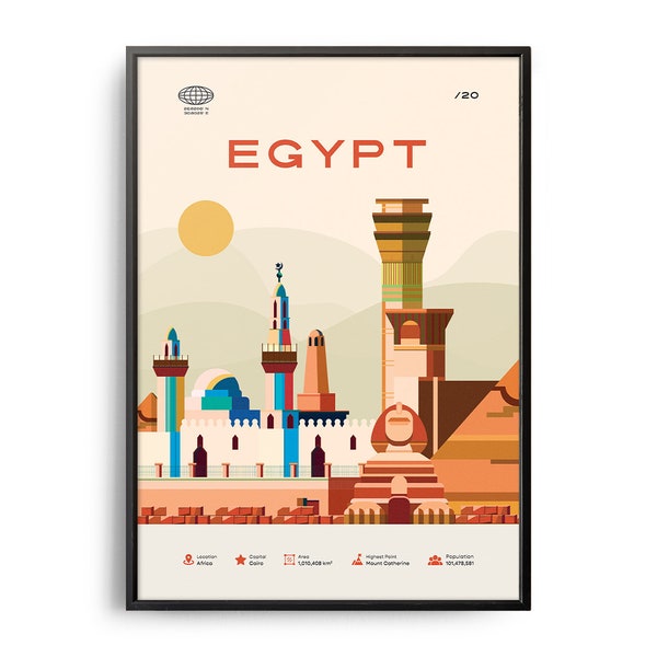 Egypt Vintage Poster Etsy UK