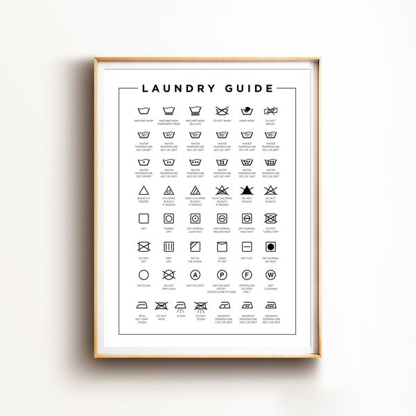 Laundry Symbols Etsy UK