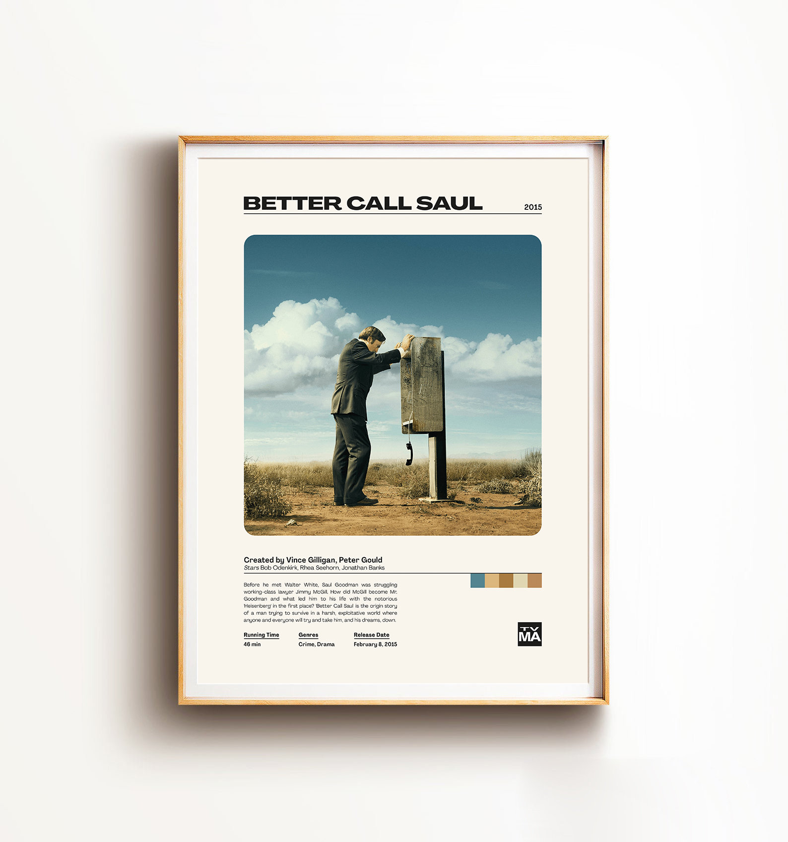 Better Call Saul Tv Show Poster Minimal Tv Show Print Retro | Etsy