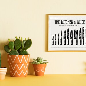 The Butcher&rsquo;s Guide Print Butcher&rsquo;s Guide Wall Art - Etsy UK
