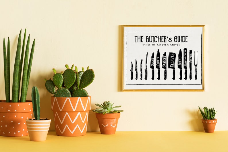 The Butcher's Guide Print Butcher's Guide Wall Art Etsy UK