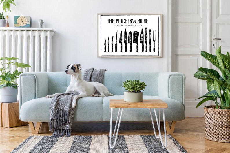 The Butcher's Guide Print Butcher's Guide Wall Art Etsy UK