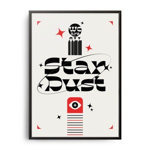 We Are All Stardust Poster, We Are All Stardust Retro Print, Inspirational Saying, Positivity, Self Care, Typography, Quote Print, Positive