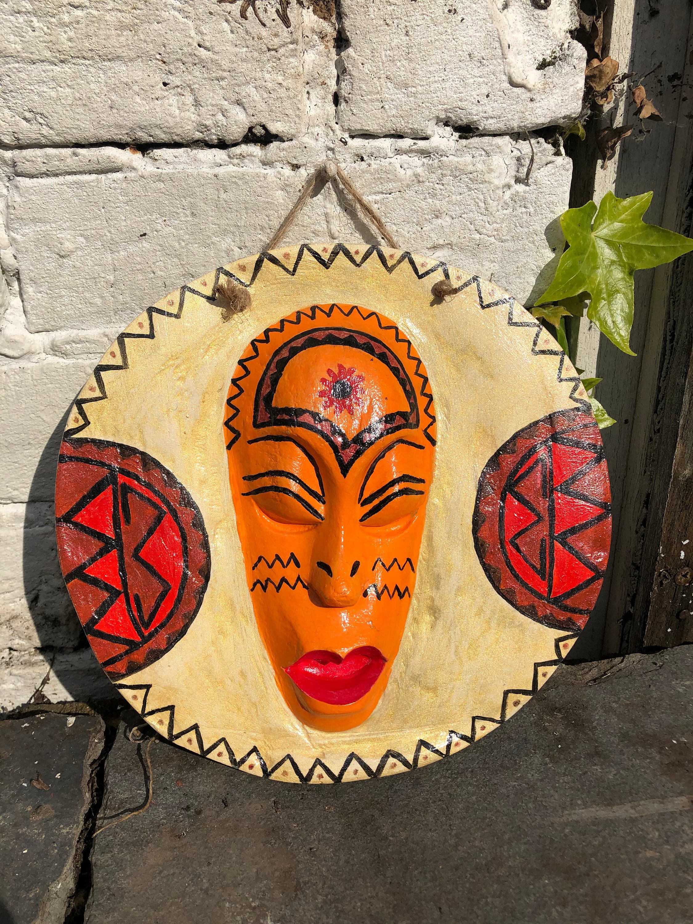 African Mask Decor Tribal Mask Wall Hanging Mask Decor Room Etsy