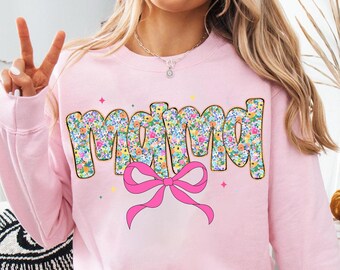 Floral Glitter Mama PNG, Retro Mama Png, Preppy Easter png, Mama Png, Happy Easter Png, Mother Day png, Mom Life png, Mommy Design png