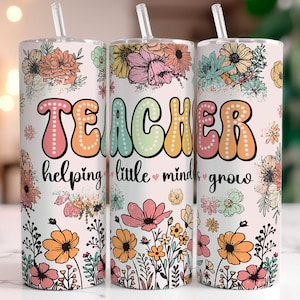 Leer ze van ze houden, kijk hoe ze groeien 20oz Tumbler, Teacher Tumbler, Teacher Life Tumbler, Teacher Sublimation Design, Digital Download PNG