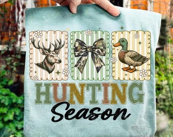 Hunting Season Png, Preppy Camo Bow Png, Deer Hunting Png, Duck Hunter Sublimation, Coquette Hunting Shirt Png, Girl Fall Camo Bow Png