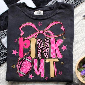 Preppy Leopard Football Pink Out Png, Coquette Breast Cancer Awareness png, Ribbon Football Mom Png, Girly Game Day Png, Tackle Cancer Png