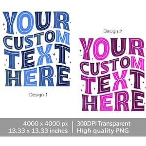 Custom Wavy Text PNG, Custom Wavy Letters, Bright Doodle Font, Colorful Stacked Wavy Letters, Custom Wavy Font, Custom Wavy Retro PNG