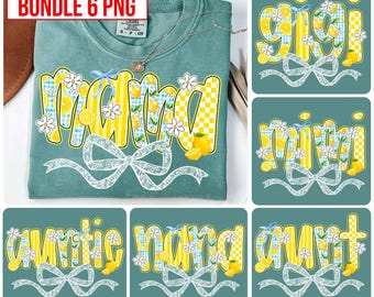 Bundle 6 PNG Mama Mimi Gigi Sommer Zitrone Coquette Png, Sommer Blumen Mama, Preppy Mama Png, Mama Blumen, Muttertag Png, Coquette Bow PNG