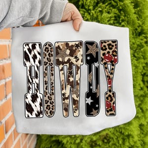Western Country Cowgirl Howdy PNG, Western Cowgirl png, Western Shirt png, Howdy Sublimation, Leopard Western png, Howdy png, Western png