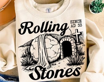 Rolling Stones PNG SVG, Retro Easter Christian Jesus Shirt Design, Svg For Cricut, Jesus Christian Svg, He is Risen Design