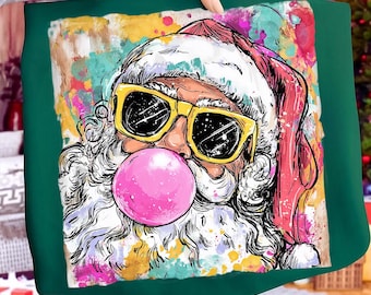 Preppy Santa Clause Png, Coquette Christmas Png Design, Glitter Santa Claus Design, Handwrite Png, Merry Christmas Png, Christmas Png