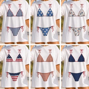 Bundle USA bikinitopp png, USA bikinitopp png röd vit blå png, preppy baddräkt png, leopard lapptäcke sjöflicka, retro sommarbikini png