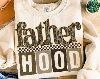 Fatherhood Retro Camo Dad PNG Funny Fathers Day Png Dad shirt Png Retro Dad shirt Png Trendy Dad Distressed Trendy Dad designs Png