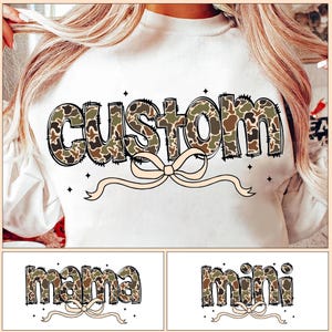 Personalized Mama Preppy Duck Camo Camouflage Png, Camouflage Png Mama, Mama coquette camo bows png, Camo Mama Png, Mama Png Sublimation