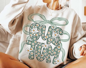 Personalized Floral Mama Coquette Png, Grandma Mama Mimi Gigi Nana Mom Png, Custom Name Png, Mother’s Day Png, Preppy Mama Png Mom Gifts
