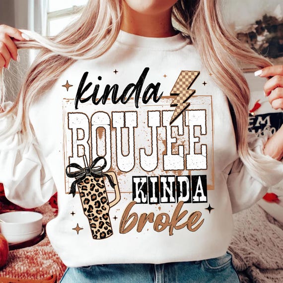 Coquette Choco Leopard Kinda Boujee Kinda Broke Png, Coquette Bow Snarky Sublimation Design, Motivation Sublimation, Antisocial Shirt Design