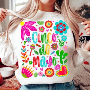 Boho bloemen Cinco De Mayo png, Cinco de Mayo png, Mexicaanse png tequila png Margarita Sublimation Design Fiesta png Cinco de Mayo shirtontwerp