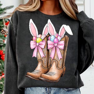 Howdy Easter Png, Cowboy Boots Easter Coquette png, Western Easter Bunny PNG, Happy Easter Png, Funny Easter Png, Retro Easter Shirt png