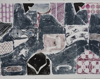 Pepper Pink – Collagraph Print